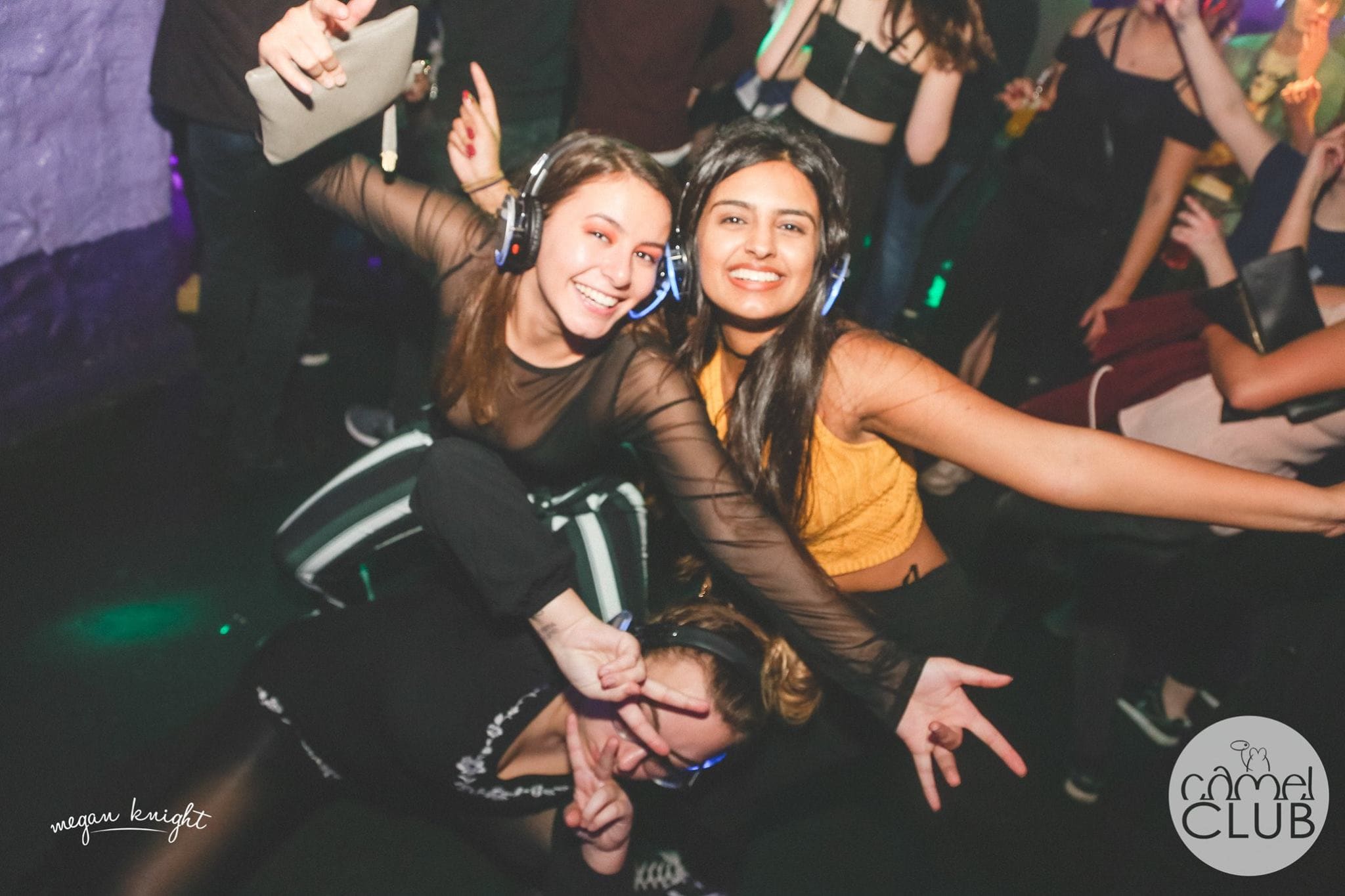 ladies having fun at silent disco